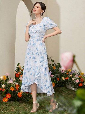 Ladies' Elegant Printed Dress