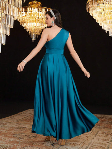 Ladies' One Shoulder Sleeveless Dress