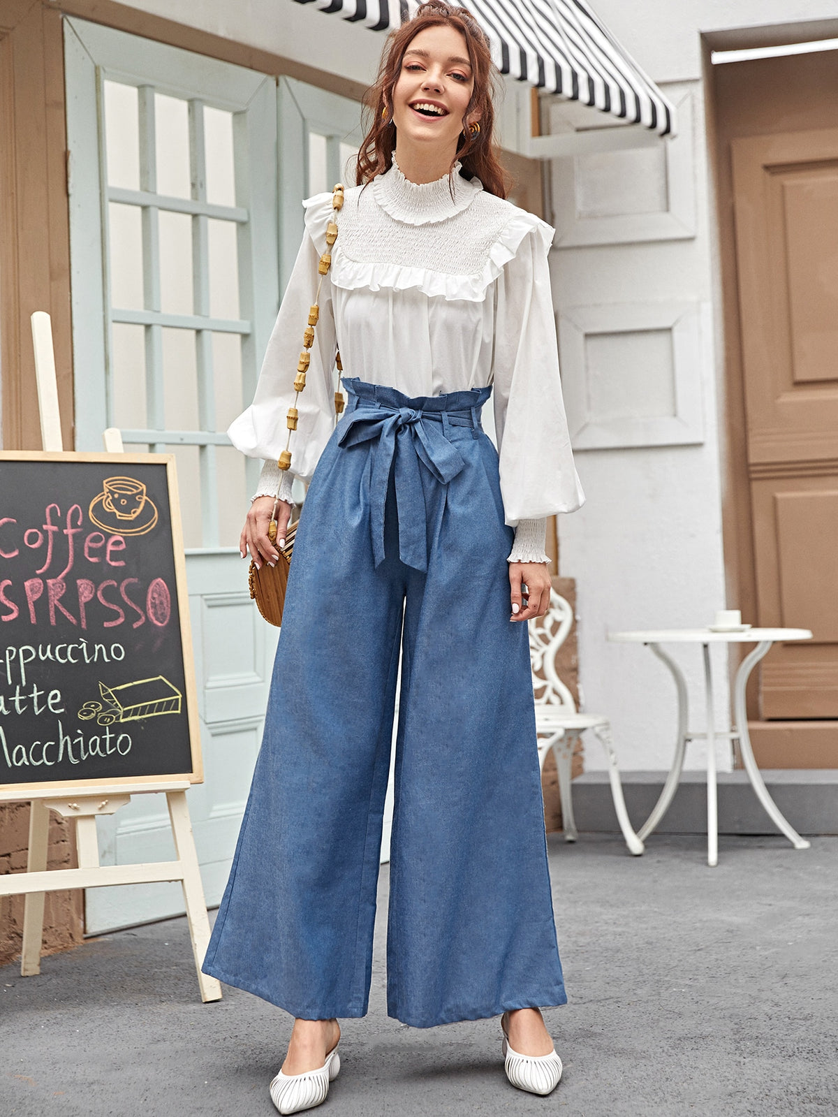 Modely Paperbag Waist Wide Leg Pants