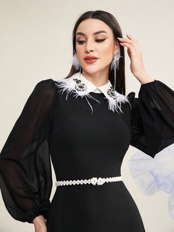 Modely Women'S Diamond & Decorated Dress