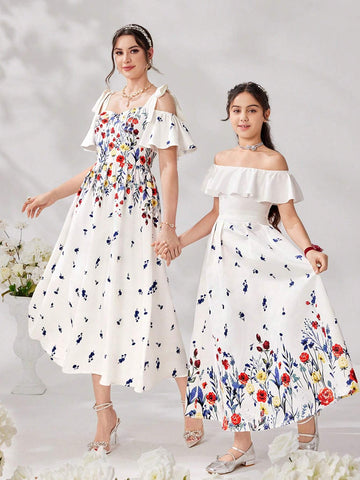 Women's Casual Printed Simple Daily Dress (Random Pattern)