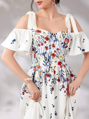 Women's Casual Printed Simple Daily Dress (Random Pattern)
