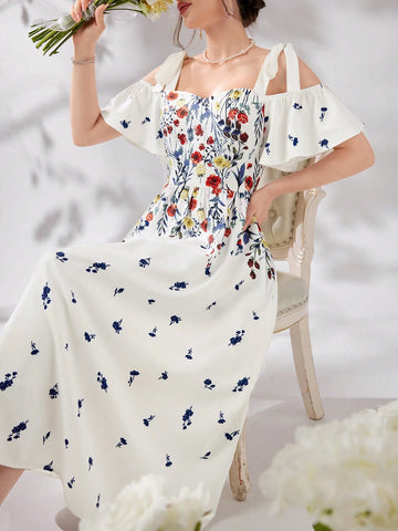 Women's Casual Printed Simple Daily Dress (Random Pattern)