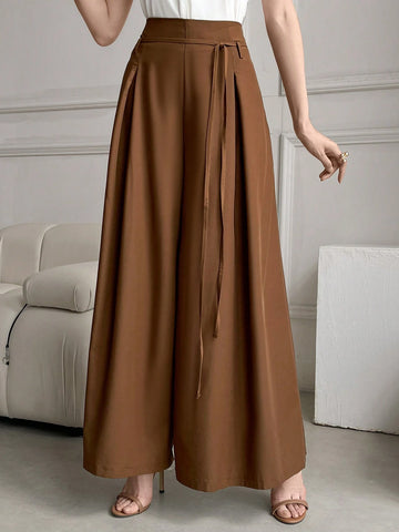 Modely Women's Casual Solid Color Wide Leg Pants
