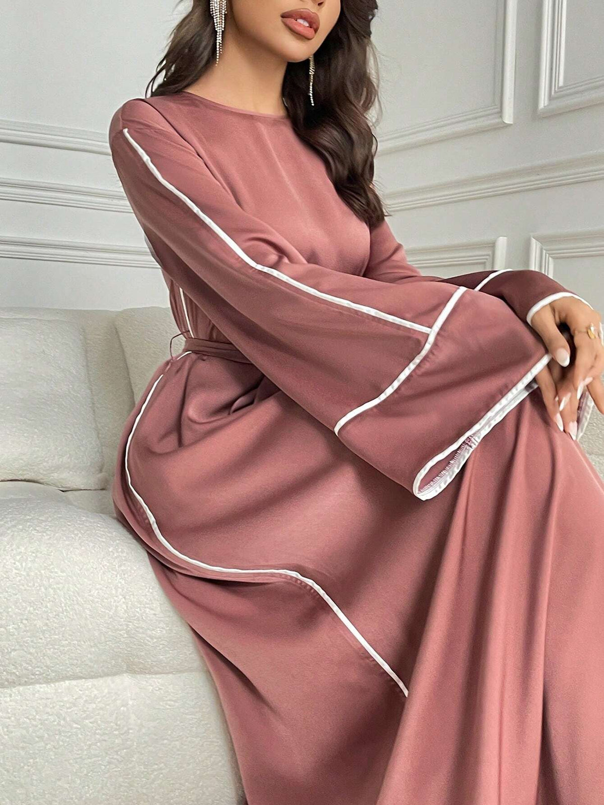 Women's Elegant Flare Sleeve Dress, Spring And Summer