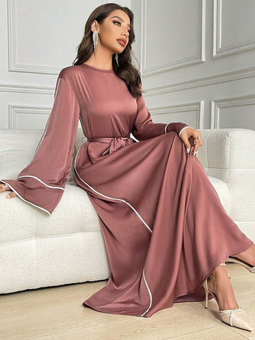 Women's Elegant Flare Sleeve Dress, Spring And Summer