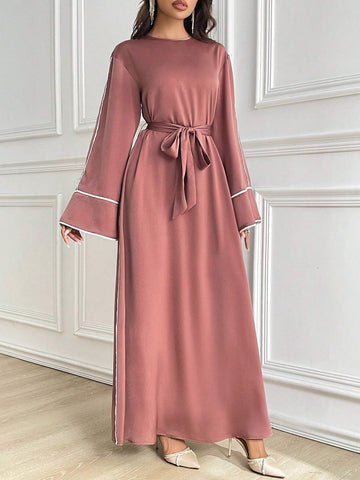 Women's Elegant Flare Sleeve Dress, Spring And Summer
