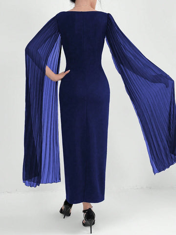Women's Exaggerated Long Sleeve Bodycon Elegant Party Dress For Summer
