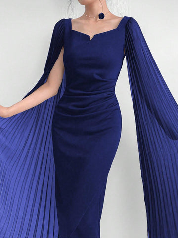 Women's Exaggerated Long Sleeve Bodycon Elegant Party Dress For Summer