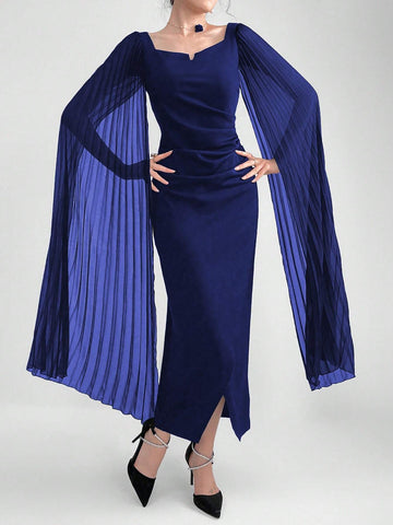 Women's Exaggerated Long Sleeve Bodycon Elegant Party Dress For Summer