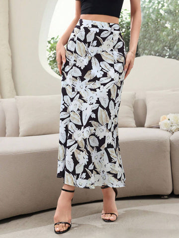 Modely Women's Floral Printed Vacation Style Skirt