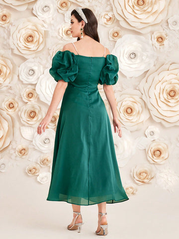 Women's Off Shoulder Short Sleeve Dress