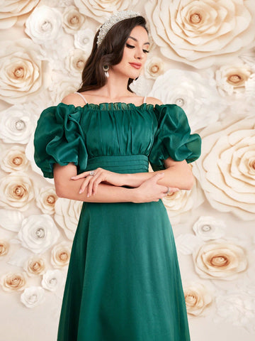 Women's Off Shoulder Short Sleeve Dress