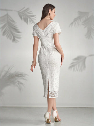 Women's Plain And Simple Daily Short Sleeve V-Neck Dress