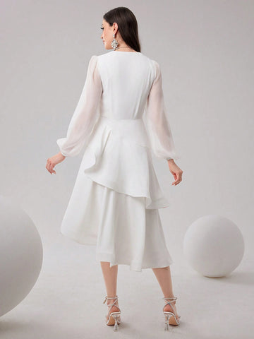 Women's Plain & Simple V-Neck Daily Dress
