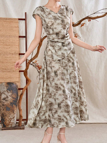 Women's Random Printed Simple Daily Wear 2pcs/Set