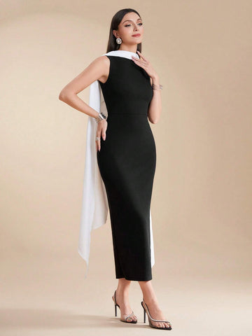 Women's Slim Fit Sleeveless Party Dress, Summer