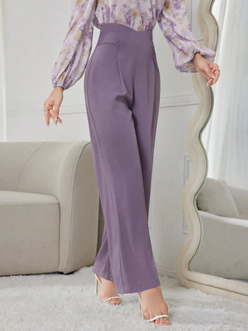 Modely Women's Solid Color Simple Casual Daily Wear Long Pants