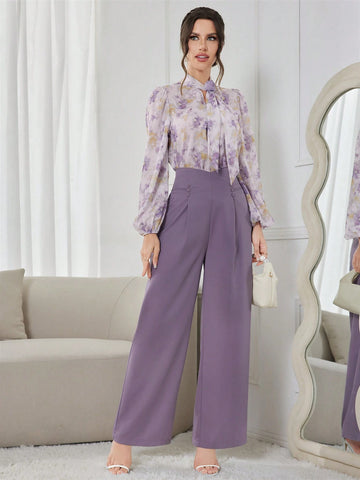 Modely Women's Solid Color Simple Casual Daily Wear Long Pants