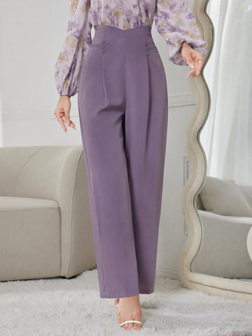 Modely Women's Solid Color Simple Casual Daily Wear Long Pants