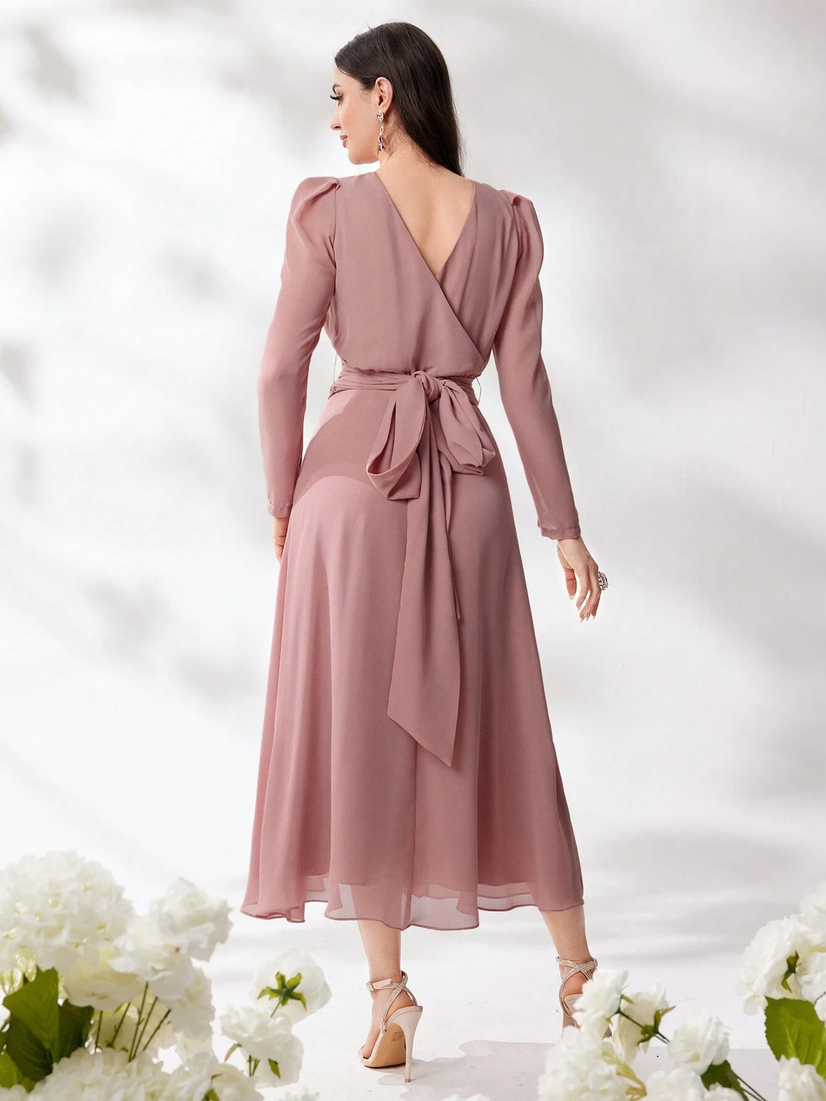 Women's Solid Color Simple Daily Mesh Dress