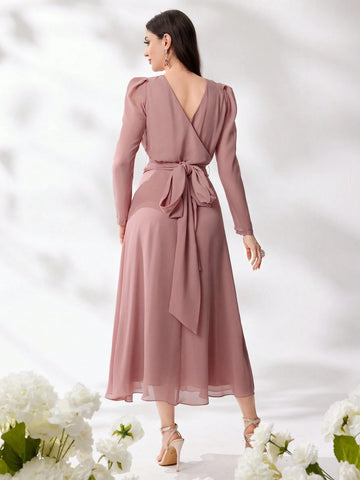 Women's Solid Color Simple Daily Mesh Dress