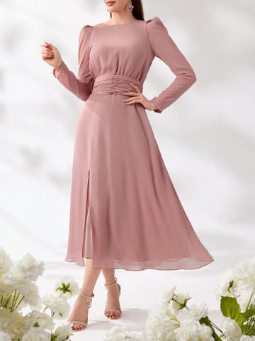Women's Solid Color Simple Daily Mesh Dress