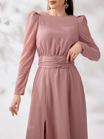 Women's Solid Color Simple Daily Mesh Dress