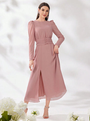 Women's Solid Color Simple Daily Mesh Dress