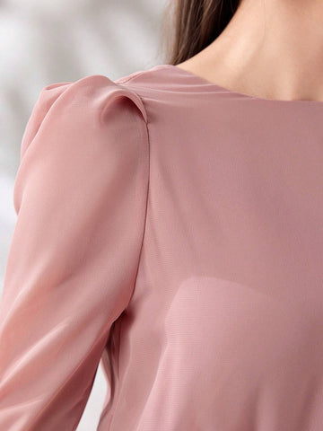 Women's Solid Color Simple Daily Mesh Dress