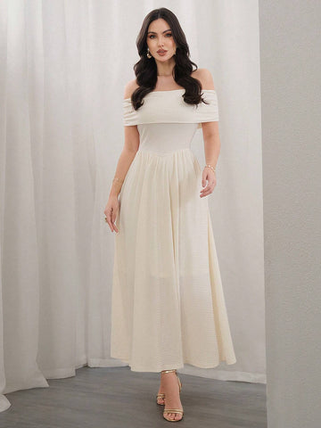 Women's Solid Color Simple Daily One-Shoulder Dress
