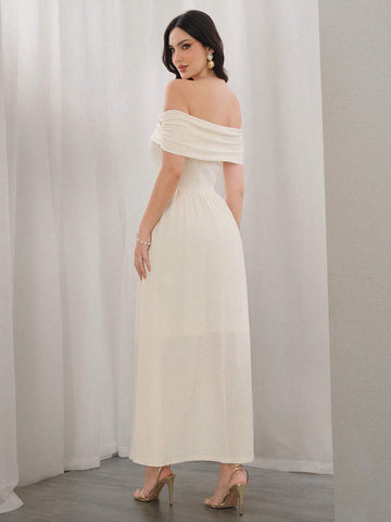 Women's Solid Color Simple Daily One-Shoulder Dress