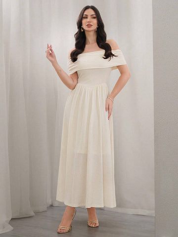 Women's Solid Color Simple Daily One-Shoulder Dress