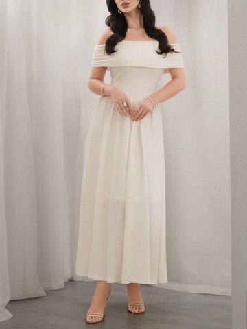 Women's Solid Color Simple Daily One-Shoulder Dress