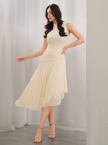 Women's Solid Color Simple Daily Sleeveless Dress