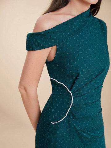 Women's Strapless Pleated Casual Vacation Summer Dress