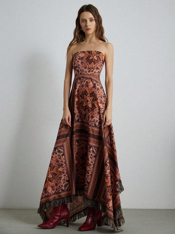 Random Snake Skin Pattern Sparkling Mini Flare Hem Bodycon Long Sleeve Dress, Delicate Ruffled