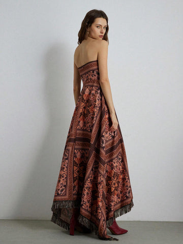 Random Snake Skin Pattern Sparkling Mini Flare Hem Bodycon Long Sleeve Dress, Delicate Ruffled