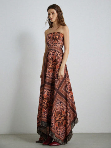 Random Snake Skin Pattern Sparkling Mini Flare Hem Bodycon Long Sleeve Dress, Delicate Ruffled