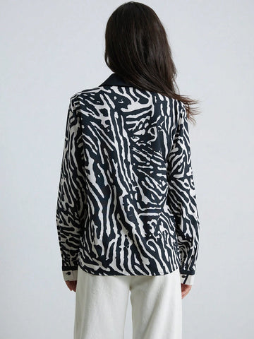 Modichic Fashionable Commuter Long Sleeve Button-Up Shirt