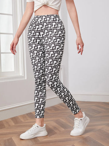 Mulvari Allover Print High Waist Leggings