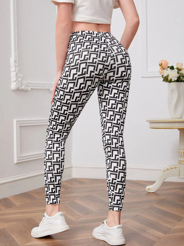 Mulvari Allover Print High Waist Leggings