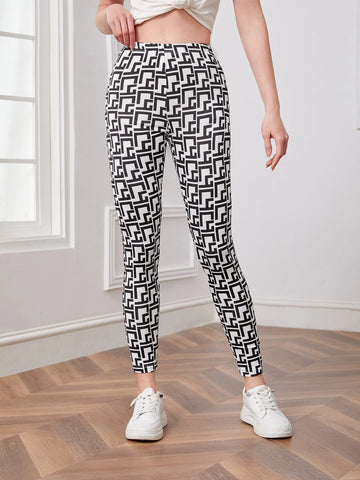 Mulvari Allover Print High Waist Leggings