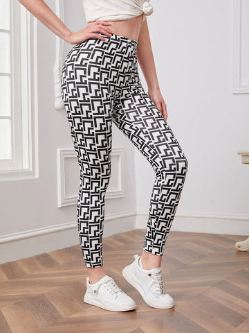 Mulvari Allover Print High Waist Leggings