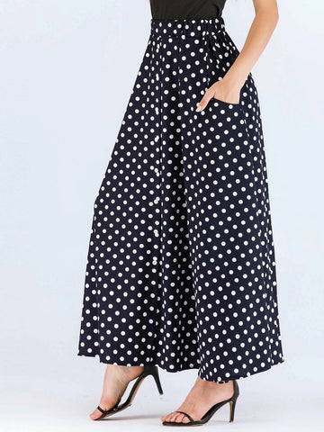 Mulvari Hidden Pocket Dot Print Skirt