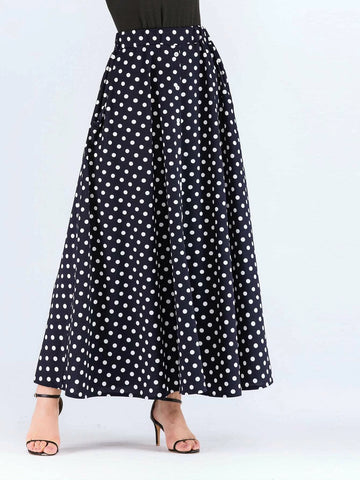 Mulvari Hidden Pocket Dot Print Skirt