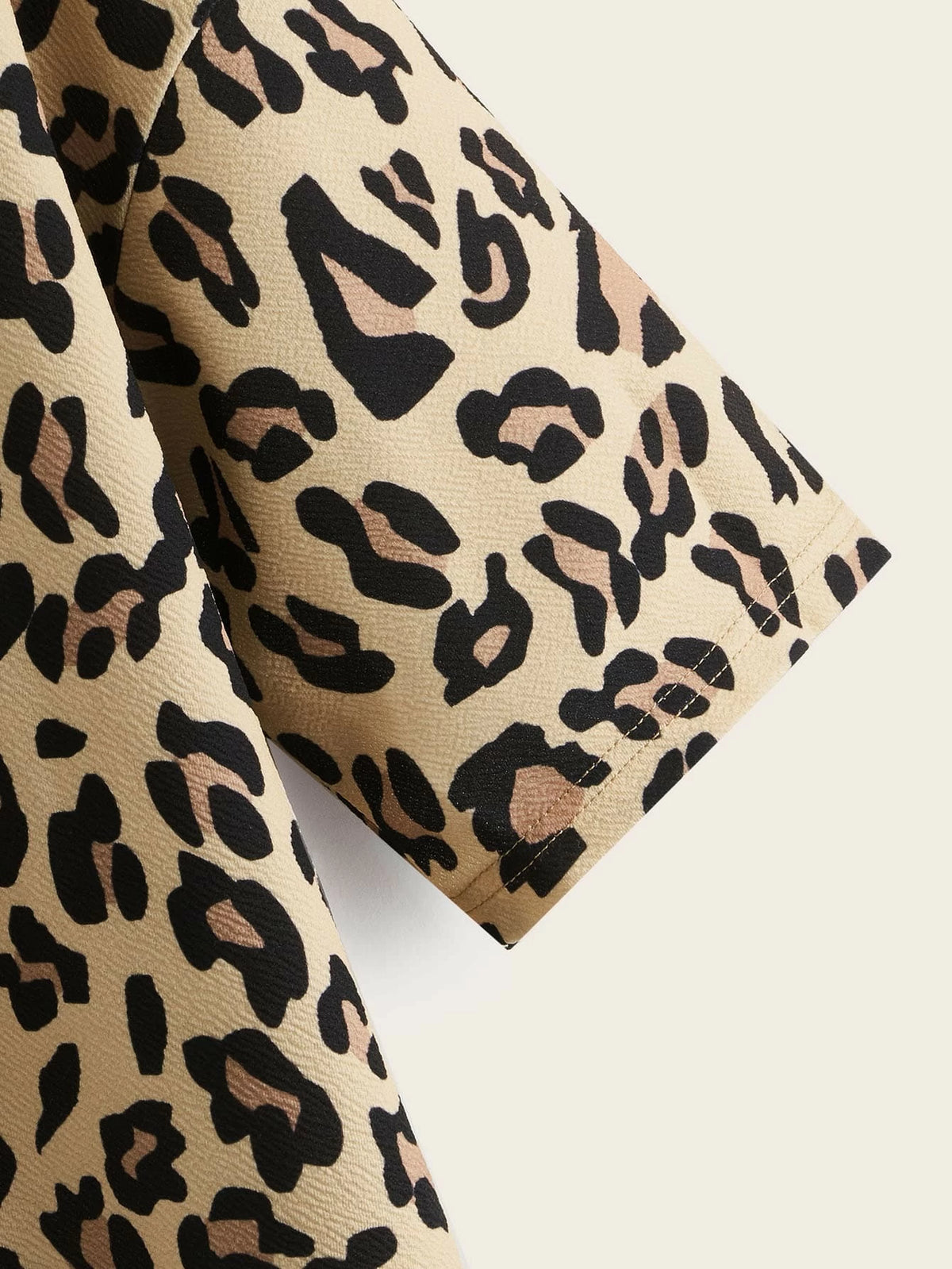 Mulvari Leopard Print Dropped Sleeve Tee