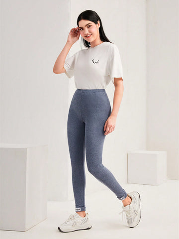 Mulvari Letter Graphic High Waist Leggings