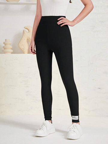 Mulvari Letter Patched Detail Leggings