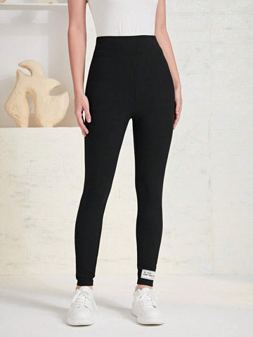 Mulvari Letter Patched Detail Leggings